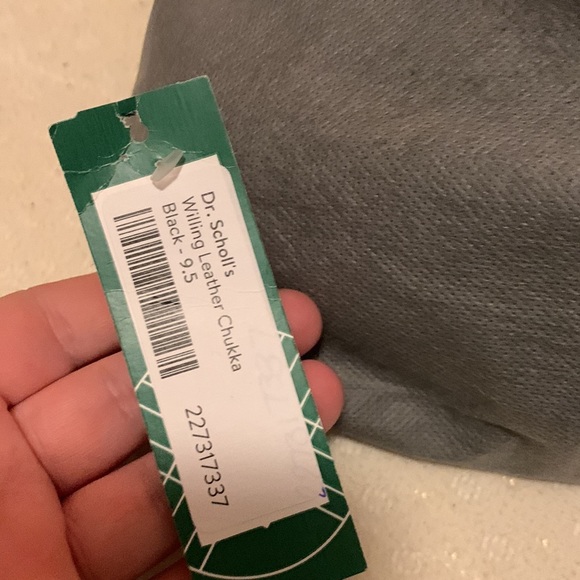 NWT Dr. Scholls Black Leather Lace Chukka Boots - Picture 11 of 13